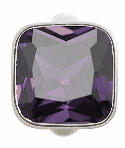 Endless Jewellery Sterling Silver Purple Crystal Charm D