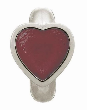 Endless Jewellery Sterling Silver Violet Enamel Heart Charm D