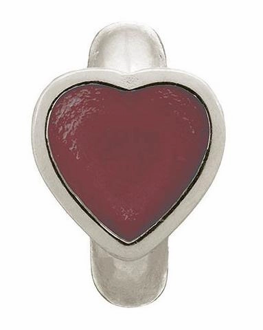 Endless Jewellery Sterling Silver Violet Enamel Heart Charm D