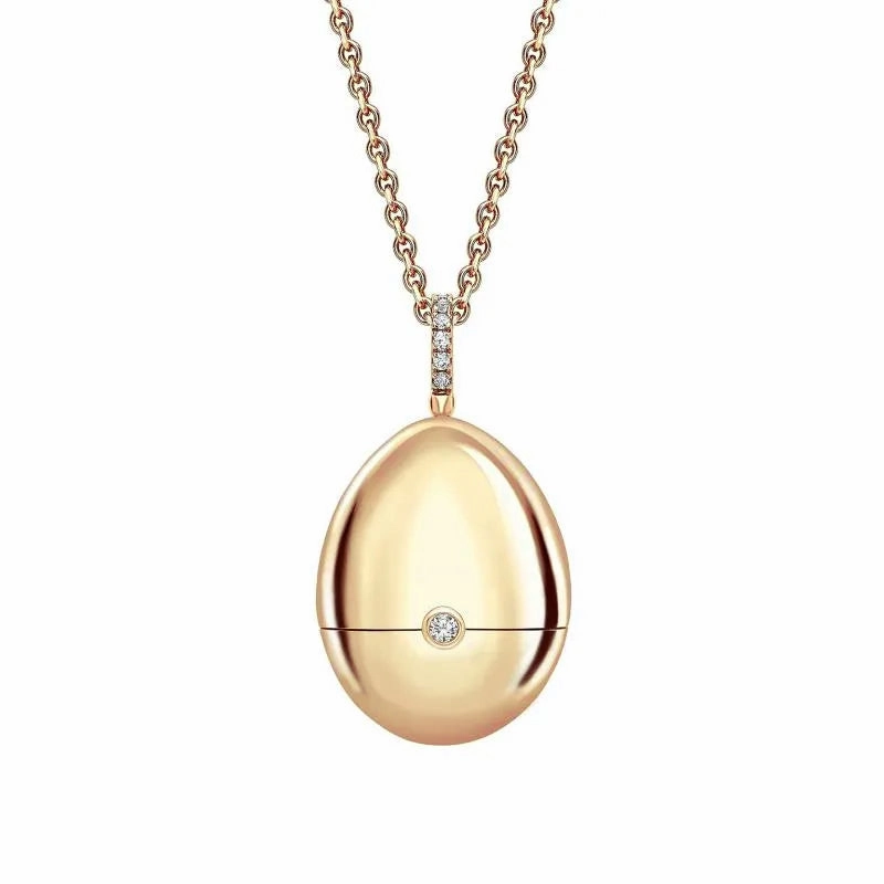 Faberge 18ct Yellow Gold Diamond Sapphire Heart Surprise Locket D