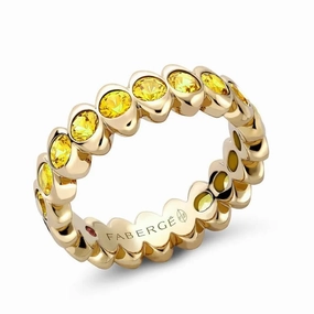Faberge Colours of Love Cosmic Curve 18ct Yellow Gold Yellow Sapphire Eternity Ring