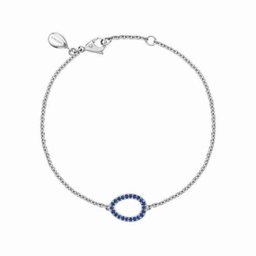 Faberge Colours of Love Sasha 18ct White Gold Sapphire Egg Bracelet