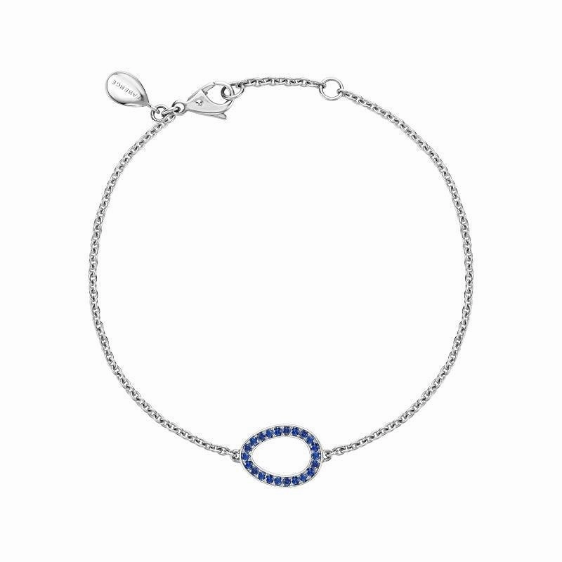 Faberge Colours of Love Sasha 18ct White Gold Sapphire Egg Bracelet