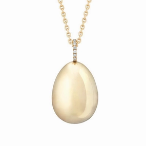 Faberge Essence 18ct Yellow Gold Diamond Pendant