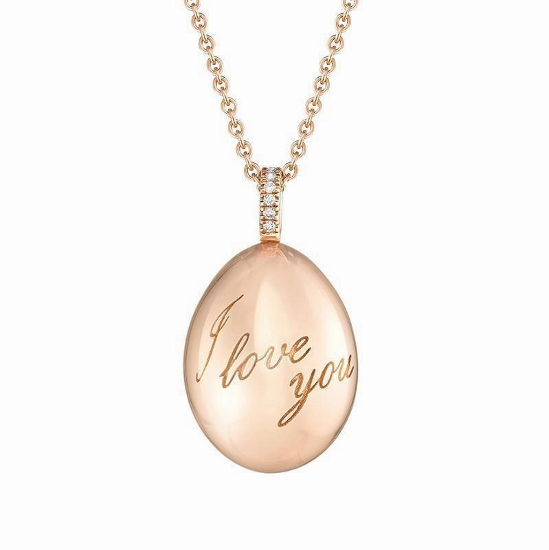 Faberge Essence I Love You 18ct Rose Gold Pendant