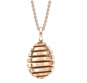 Faberge Essence Spiral 18ct Rose Gold Diamond Pendant