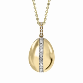Faberge Heritage 18ct Yellow Gold 0.18ct Diamond Egg Pendant Exclusive Edition