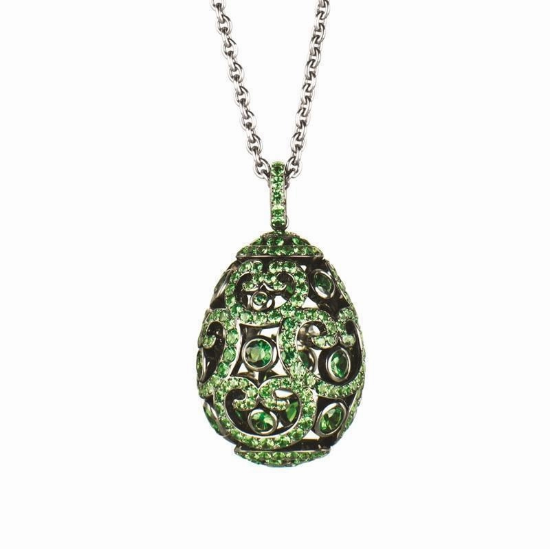Faberge Imperial Imperatrice 2.51ct Tsavorite Pendant D