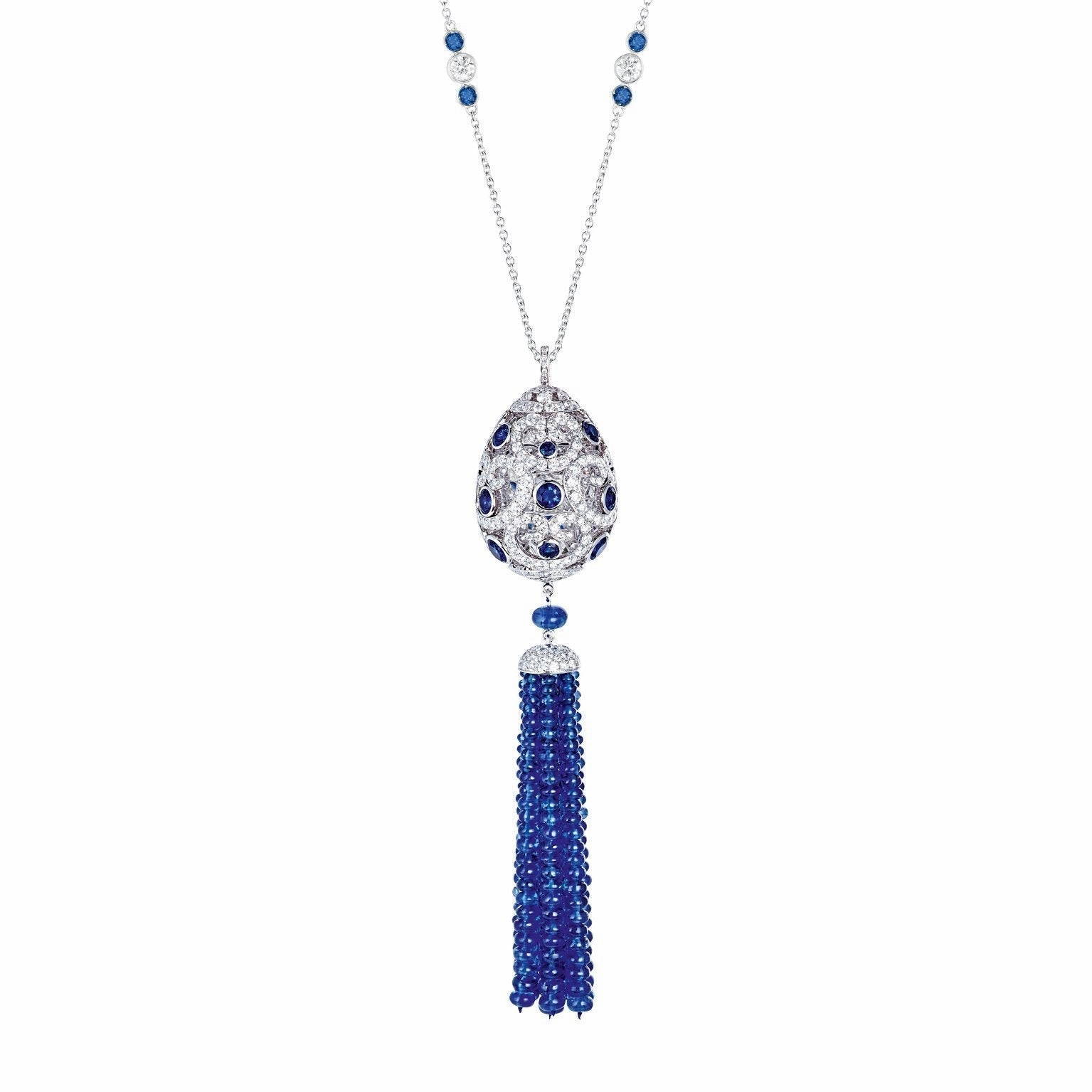 Faberge Imperial Imperatrice Sapphire Tassel Pendant
