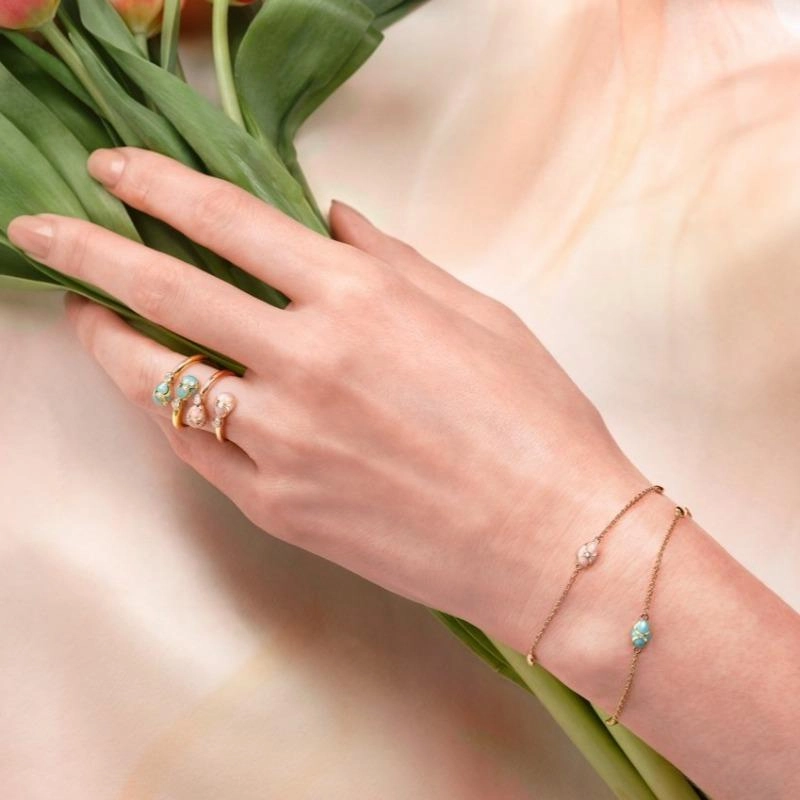 Faberge Palais Tsarskoye Selo 18ct Yellow Gold Turquoise Bracelet