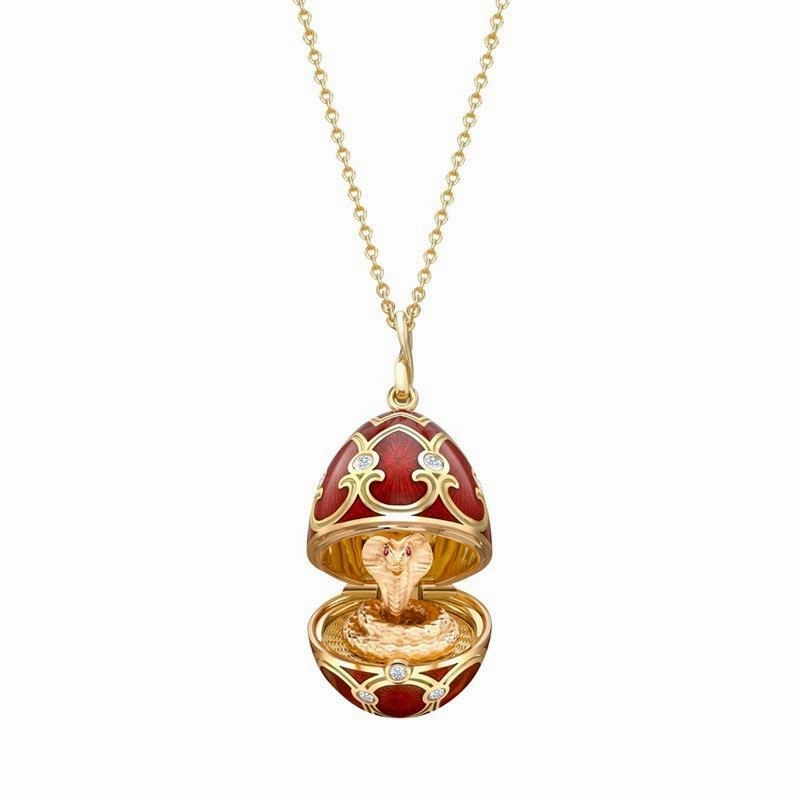 Faberge Palais Tsarskoye Selo Red Locket with Snake Surprise