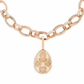 Faberge Palais Tsarskoye Selo Yellow Gold White Enamel Charm