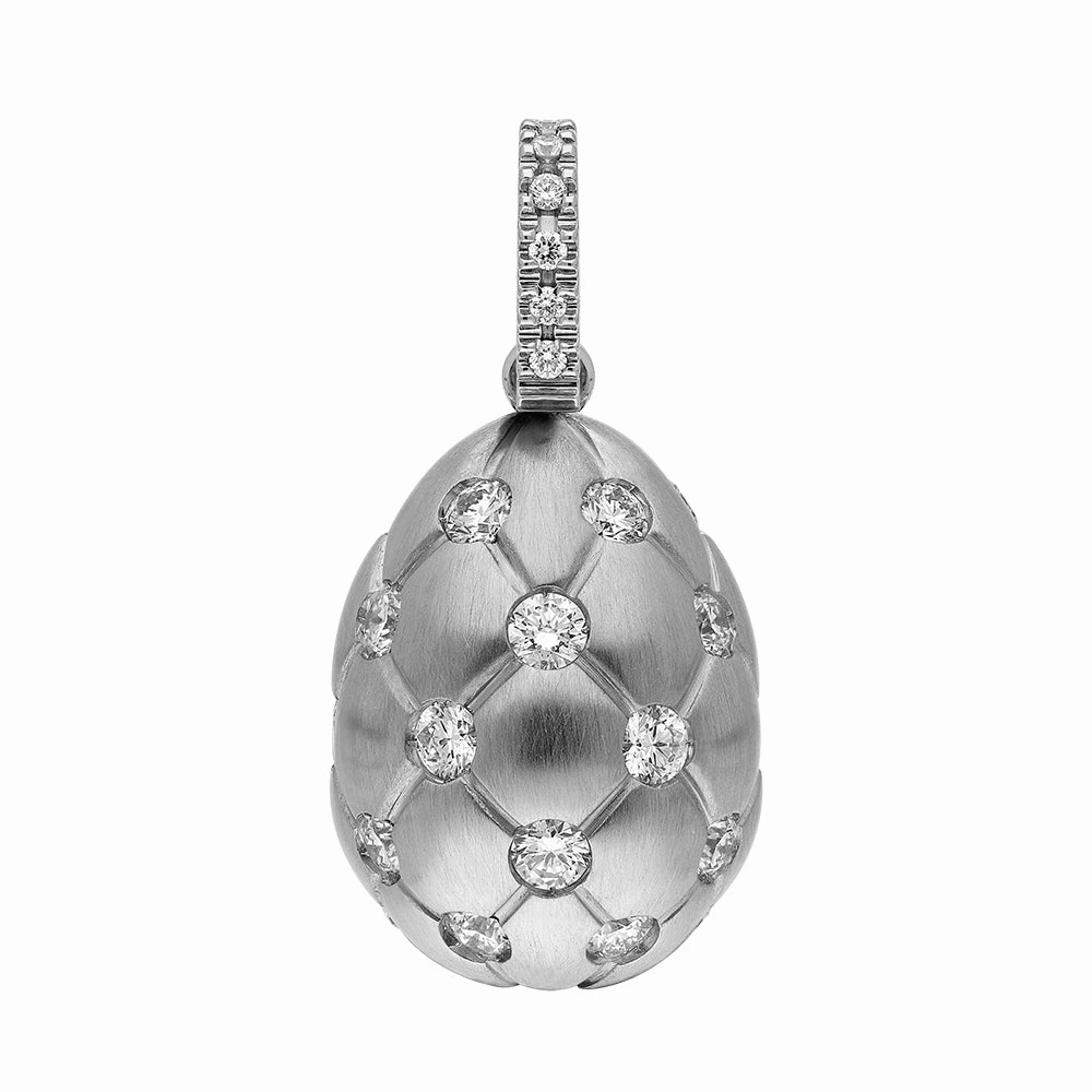 Faberge Treillage 18ct White Gold 0.78ct Diamond Egg Charm Exclusive Edition