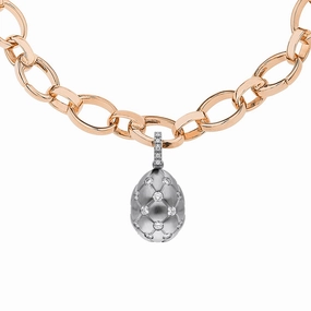 Faberge Treillage 18ct White Gold 0.78ct Diamond Egg Charm Exclusive Edition
