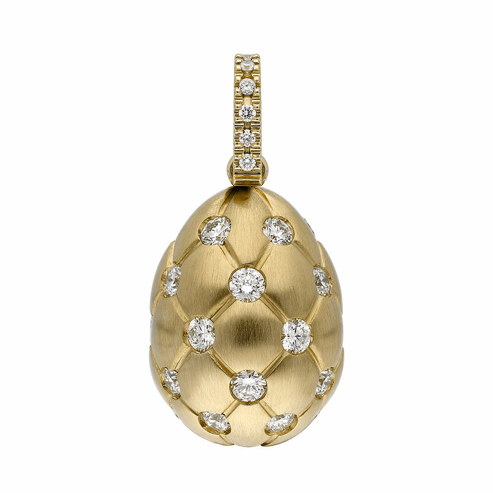 Faberge Treillage 18ct Yellow Gold 0.78ct Diamond Egg Charm Exclusive Edition
