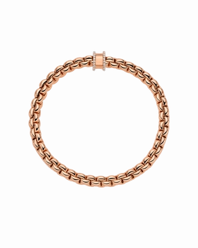 Fope 18ct Rose Gold 0.17ct Diamond Pav Flex'it Bracelet