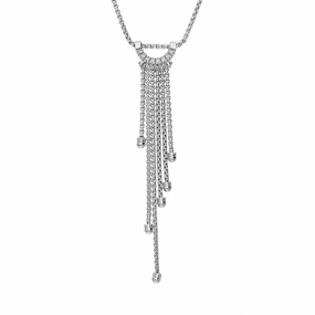Fope 18ct White Gold 0.07ct Diamond Arc Necklace