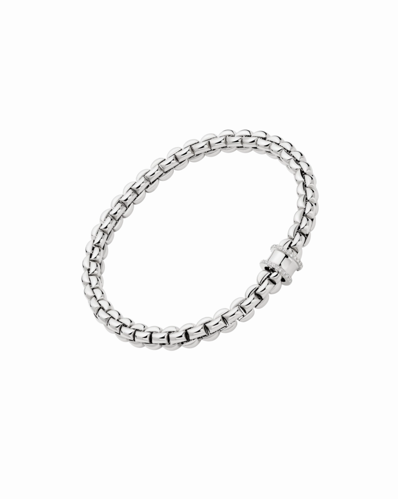 Fope 18ct White Gold 0.17ct Diamond Pav Flex'it Bracelet