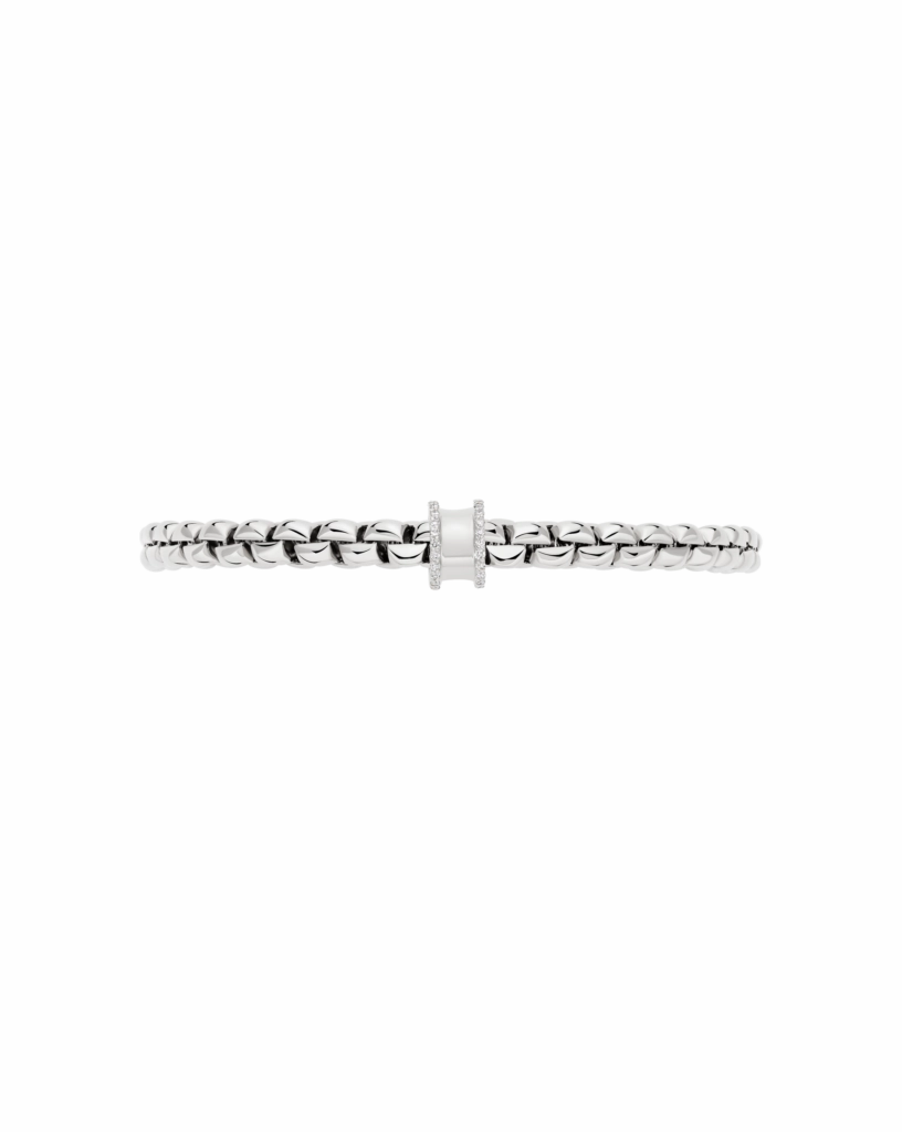 Fope 18ct White Gold 0.17ct Diamond Pav Flex'it Bracelet