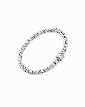 Fope 18ct White Gold 0.17ct Diamond Pav Flex'it Bracelet