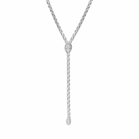 Fope 18ct White Gold Diamond Drop Necklace