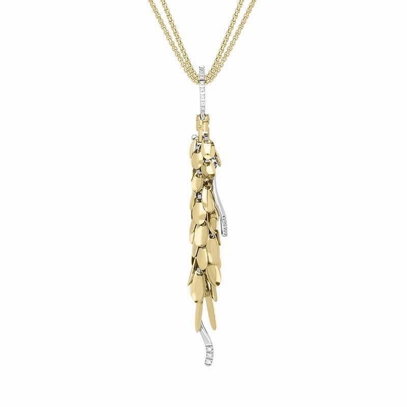 Fope 18ct Yellow Gold Diamond Cascading Double Chain Drop Necklace