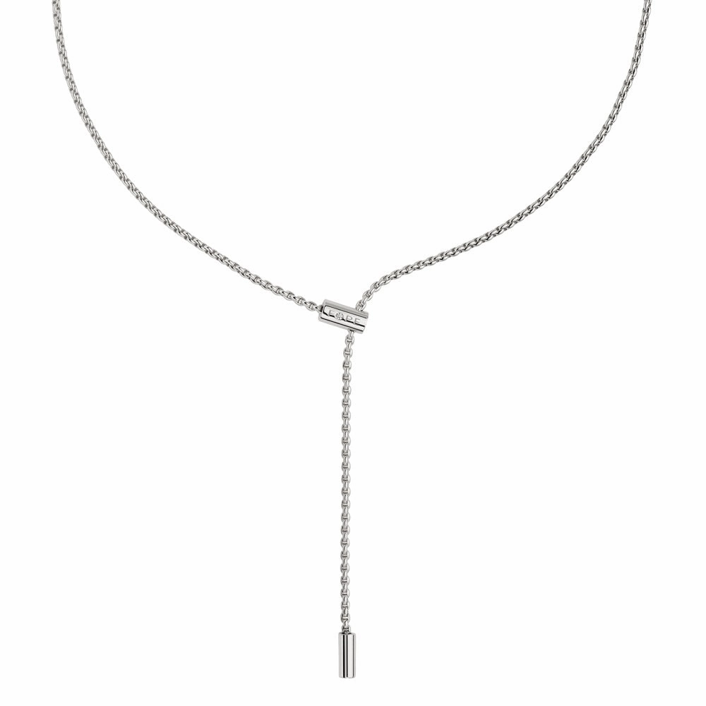 Fope Aria 18ct White Gold 0.01ct Diamond Adjustable Slider Necklace