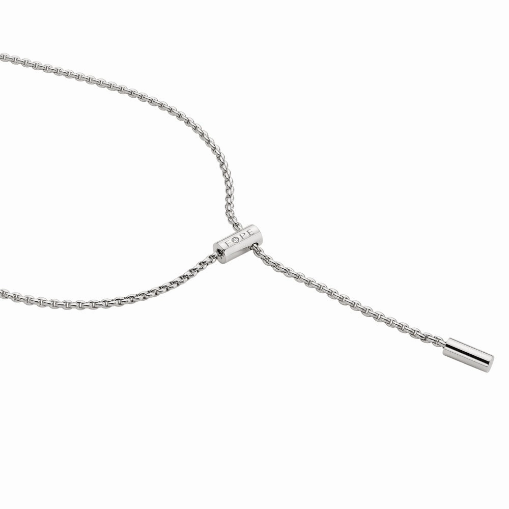 Fope Aria 18ct White Gold 0.01ct Diamond Adjustable Slider Necklace