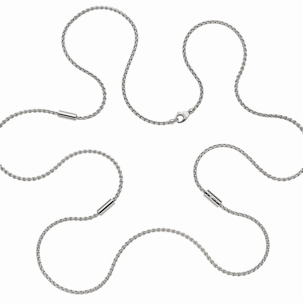 Fope Aria 18ct White Gold 0.02ct Diamond Long Necklace