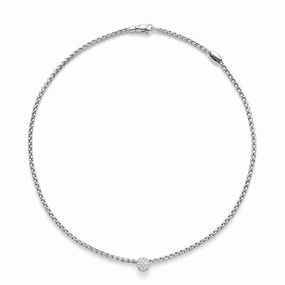 Fope Eka 18ct White Gold 0.22ct Diamond Necklace