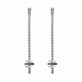 Fope Eka 18ct White Gold 0.32ct Black Diamond Drop Earrings