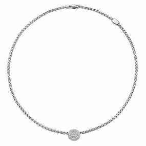 Fope Eka 18ct White Gold 0.45ct Diamond Necklace