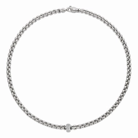 Fope Eka 18ct White Gold 0.58ct Diamond Necklace