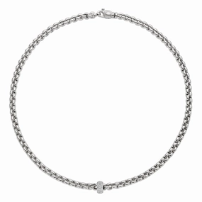 Fope Eka 18ct White Gold 0.58ct Diamond Necklace