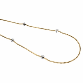 Fope Eka 18ct Yellow Gold 0.60ct Diamond 100cm Necklace