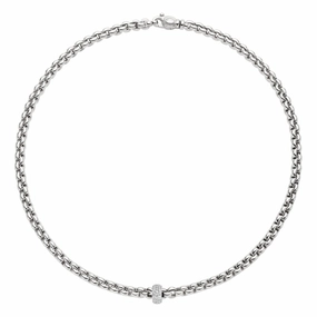Fope Flex'It Eka 18ct White Gold 0.37ct Diamond Necklace
