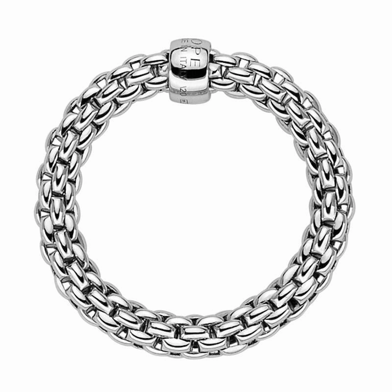 Fope Flex'it Essentials 18ct White Gold Slim Ring