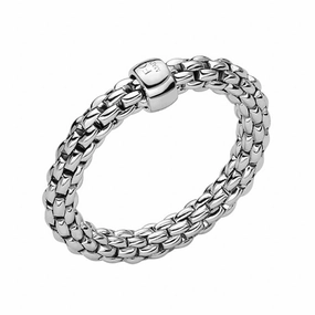 Fope Flex'it Essentials 18ct White Gold Slim Ring