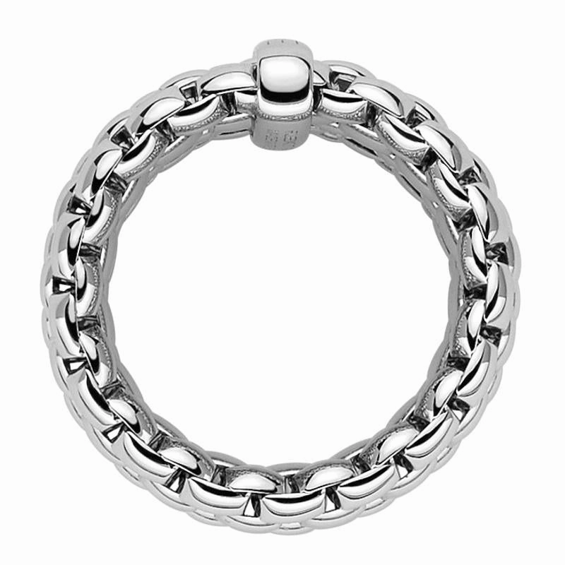 Fope Flex'it Essentials 18ct White Gold Wide Ring
