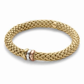 Fope Flex'It Love Nest 18ct Yellow Gold Bracelet