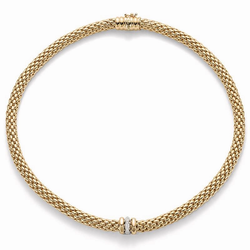 Fope Flex'It Love Nest 18ct Yellow Gold Diamond Necklace
