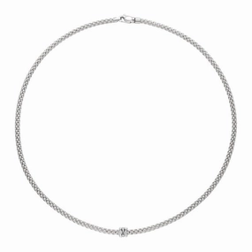 Fope Flex'it  Prima 18ct White Gold 0.12ct Diamond Necklace