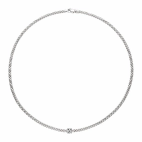 Fope Flex'it  Prima 18ct White Gold 0.12ct Diamond Necklace