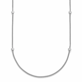 Fope Flex'It Prima 18ct White Gold 1.24ct Diamond 80cm Necklace