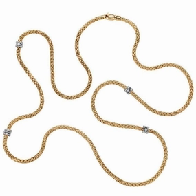Fope Flex'it Prima 18ct Yellow Gold 0.49ct Diamond Necklace