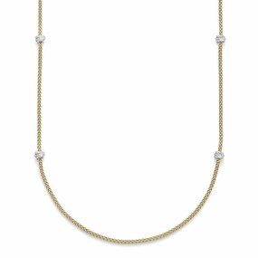 Fope Flex'It Prima 18ct Yellow Gold 1.24ct Diamond 80cm Necklace