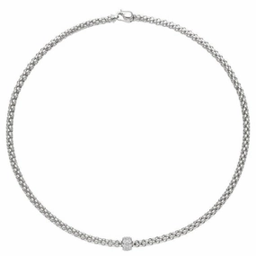 Fope Flex'it Solo 18ct White Gold 0.29ct Diamond Necklace