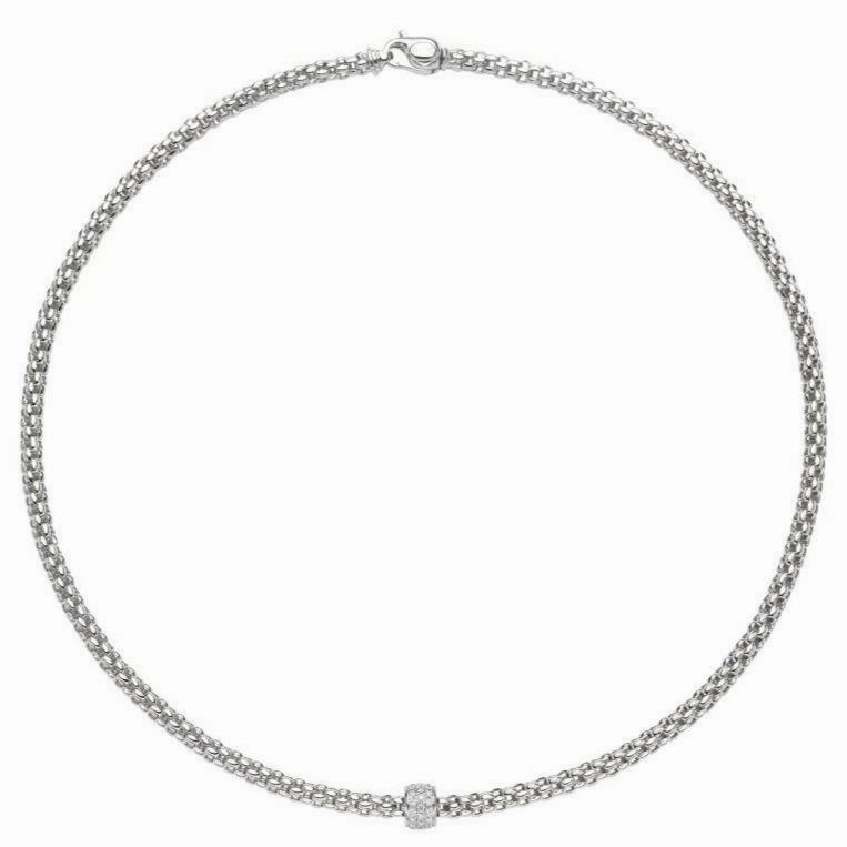 Fope Flex'it Solo 18ct White Gold 0.29ct Diamond Necklace