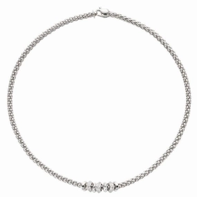 Fope Flex'it Solo 18ct White Gold 0.50ct Diamond Necklace