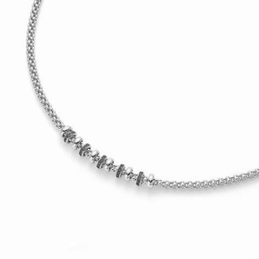 Fope Flex'It Solo 18ct White Gold 0.59ct Black Diamond Necklace